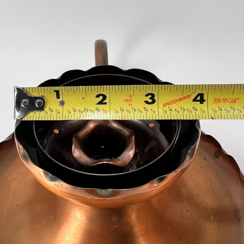 Vtg Gregorian Copper Drip Tray Table Chamber Candlestick Candle Holder Handle - Picture 15 of 15